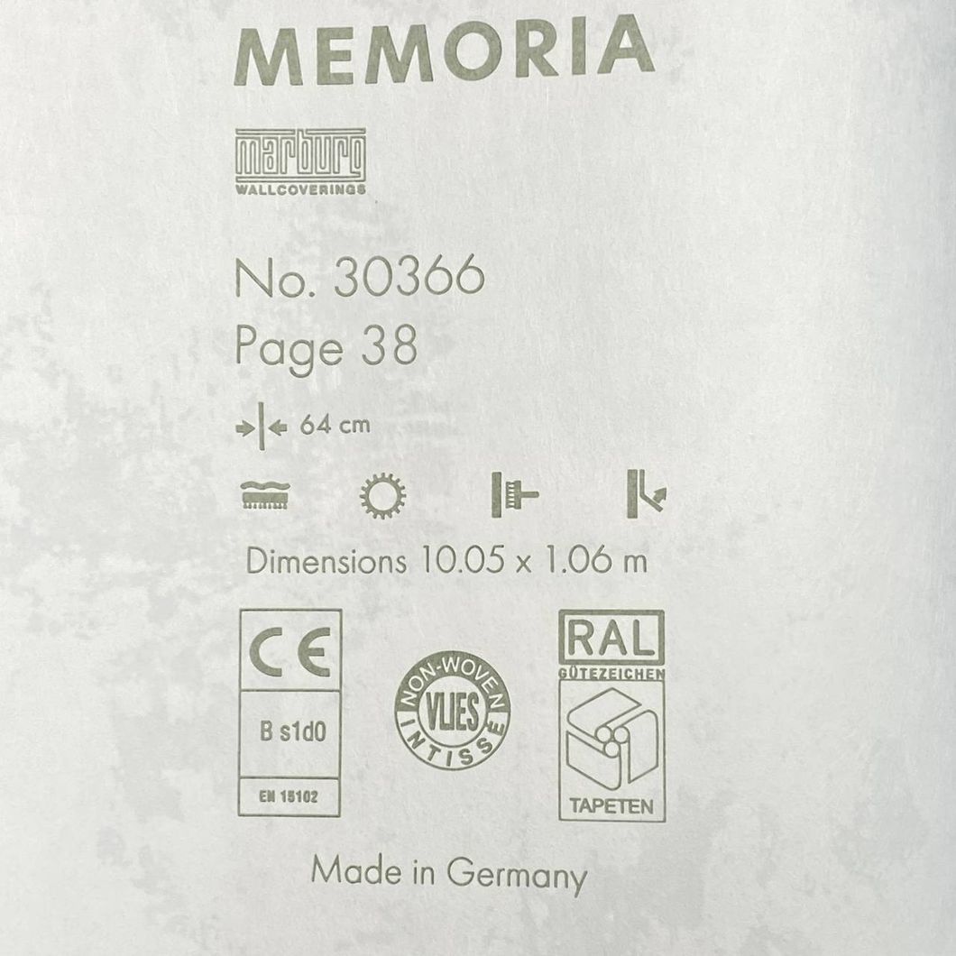 Обои виниловые на флизелиновой основе Светло бежевые Memoria Marburg 1,06 х 10,05м (30366)