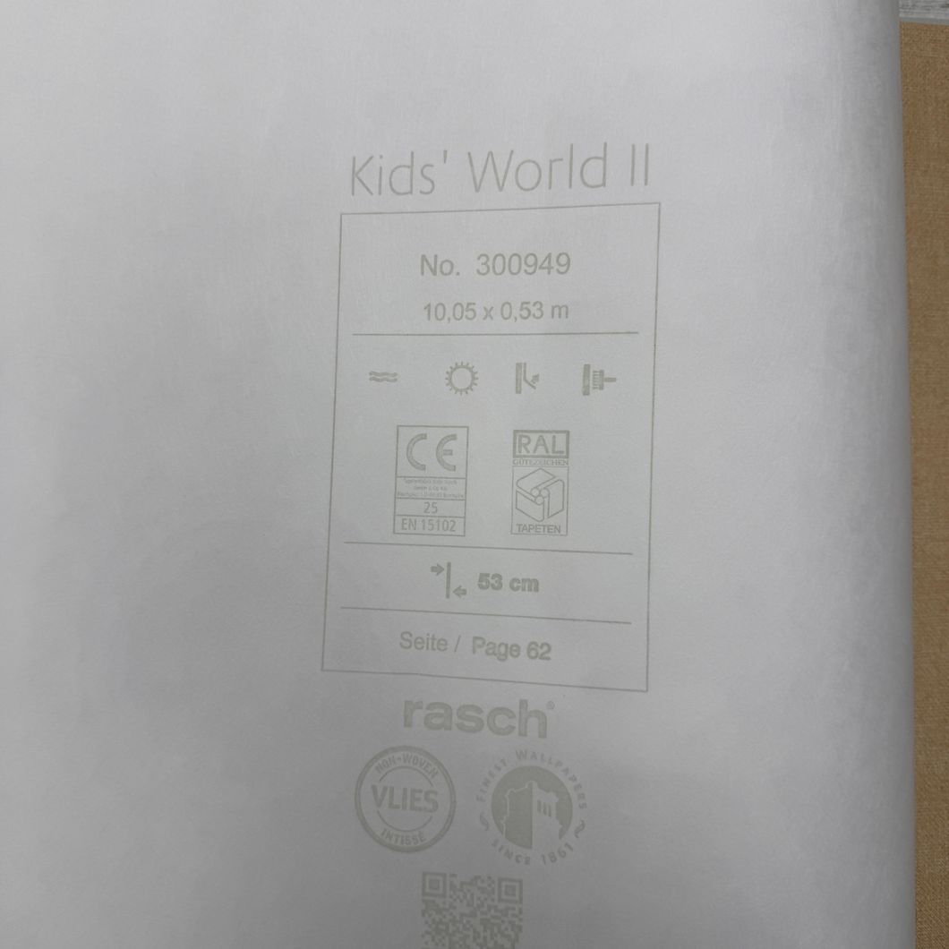 Обои виниловые на флизелиновой основе голубые Rasch Kids' World 2 0,53 х 10,05м (300949)