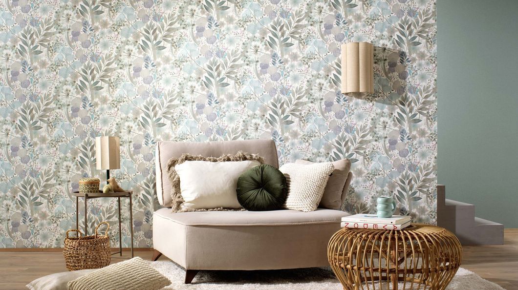 Обои виниловые на флизелиновой основе Erismann Secret Garden белый 1,06 х 10,05м (12238-24)