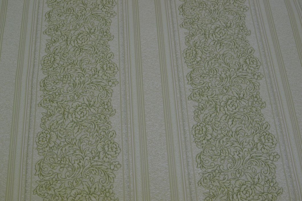 Шпалери вінілові на флізеліновій основі Слов'янські шпалери B109 Емма 2 зелений 1,06 х 10,05м (3542 - 04),