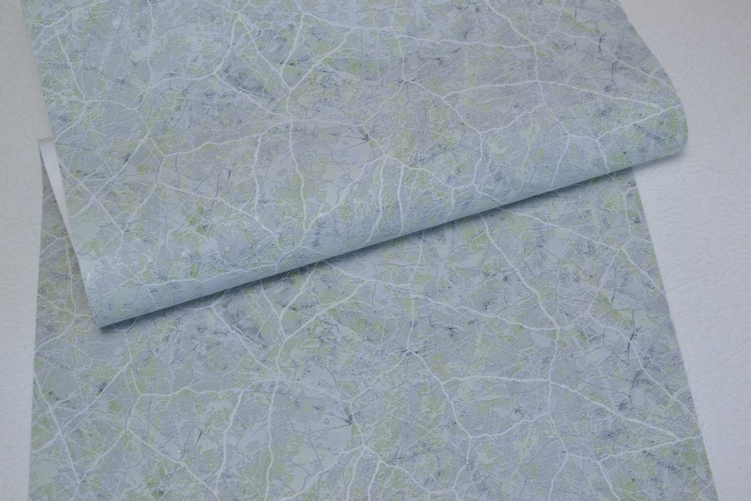 Шпалери вінілові на паперовій основі Слов'янські шпалери Comfort В41,4 Аврора 3 зелений 0,53 х 15м (5684-04)