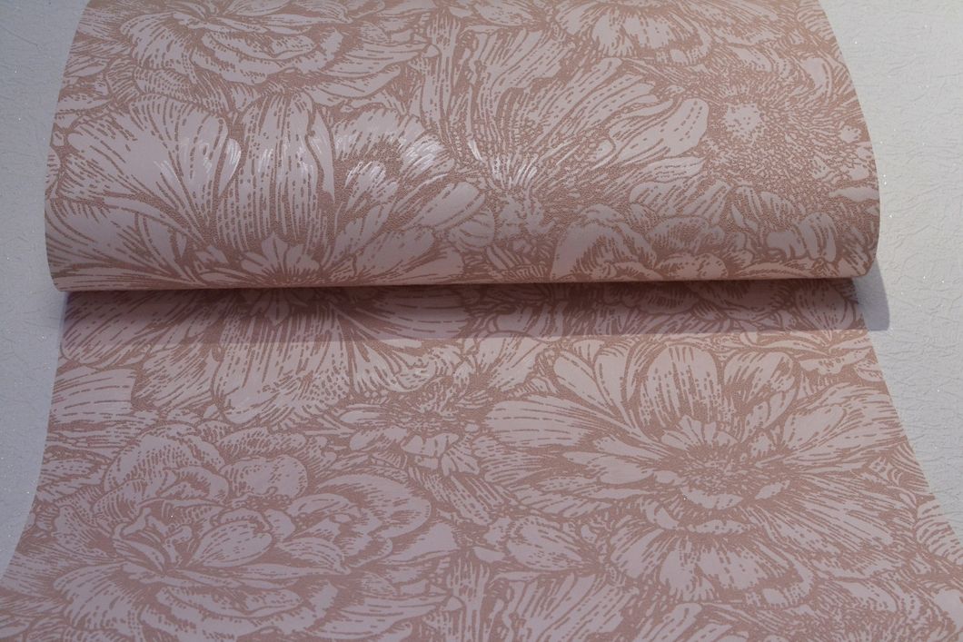 Шпалери акрилові на паперовій основі Слобожанські шпалери рожевий 0,53 х 10,05м (483-09)