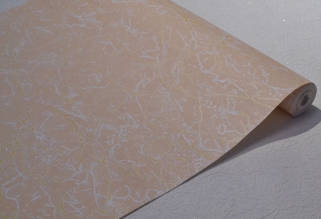 Обои бумажные Шарм Рельеф персиковый 0,53 х 10,05м (50-01)