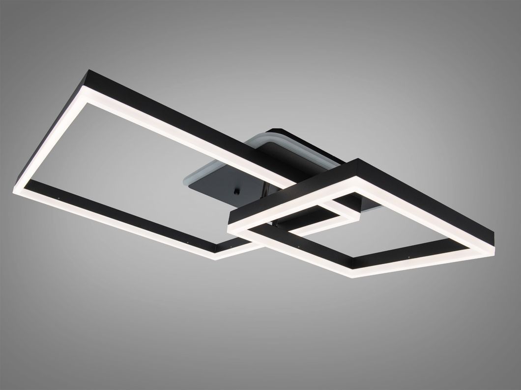 Потолочная LED люстра черная 84W диммер пульт