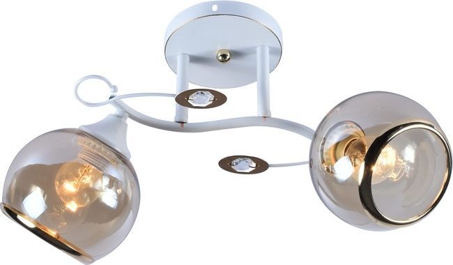 Люстра декоративна INTEREES IS DA5145A/2 White+Gold на 2 плафони, Білий4