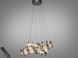 Подвесная люстра LED три кольца золото 125 Вт