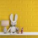 Панель стінова самоклеюча декоративна 3D під цеглу Жовтий 700х770х5мм (010-5), Жовтий, Жовтий