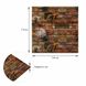 Панель стінова самоклеюча декоративна 3D під помаранчеву цеглу графіті 700х770х6мм (025), Коричневий, Коричневий