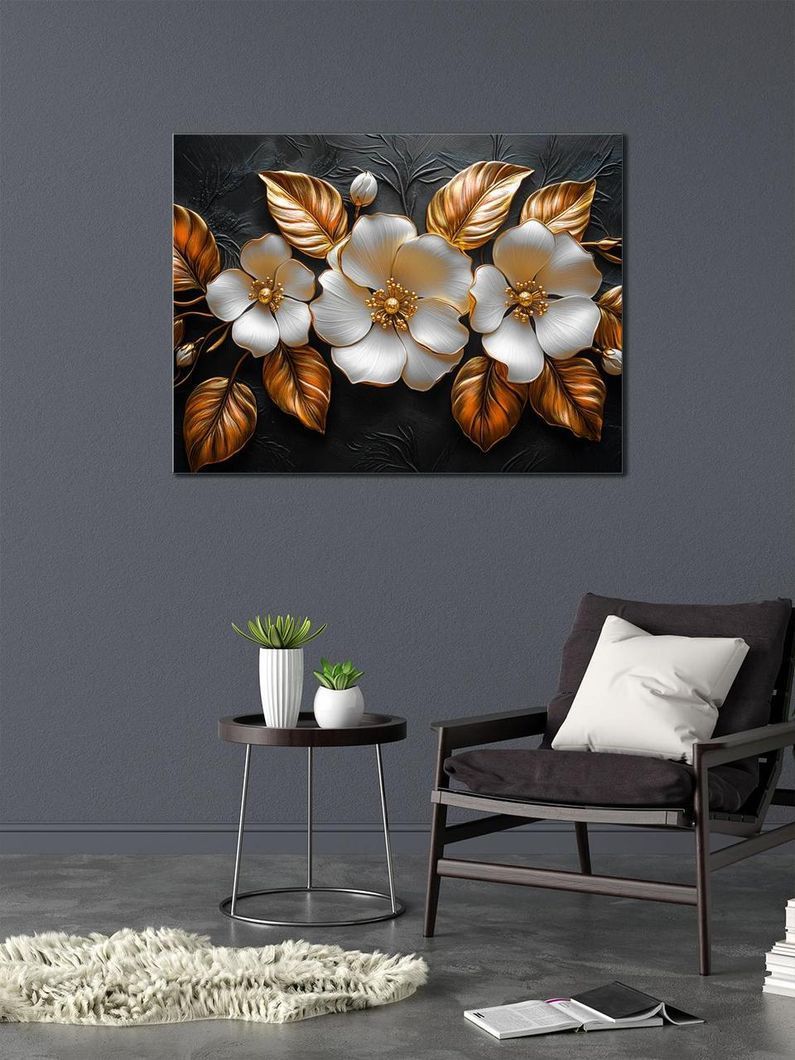 Картина на холсте МАKO " Золото на черном " 50x70 см MK10603_5070