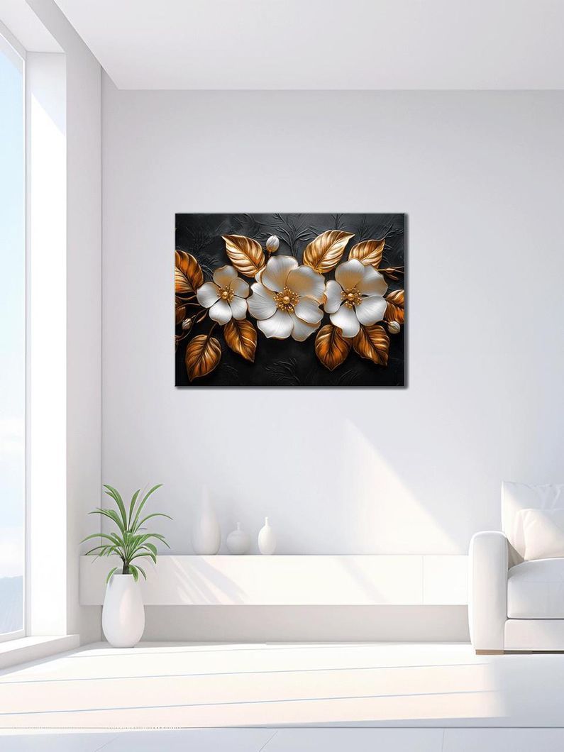 Картина на холсте МАKO " Золото на черном " 50x70 см MK10603_5070
