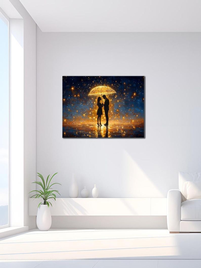 Картина на холсті МАKO "Пара під парасолькою" 50x70 см MK10548_5070