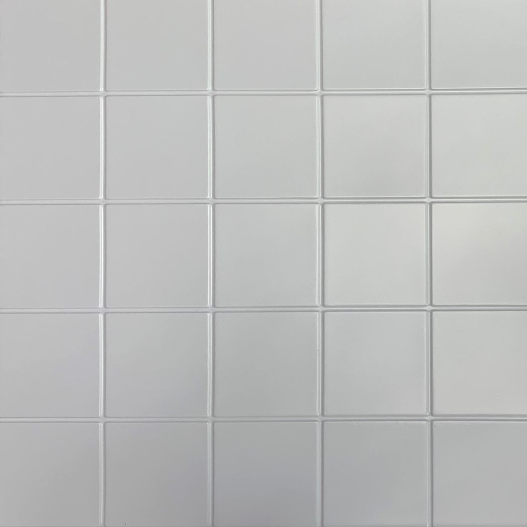 Панель стеновая декоративная пластиковая мозаика ПВХ "Промо белая" 954 мм х 478 мм (549пб), Белый, Белый