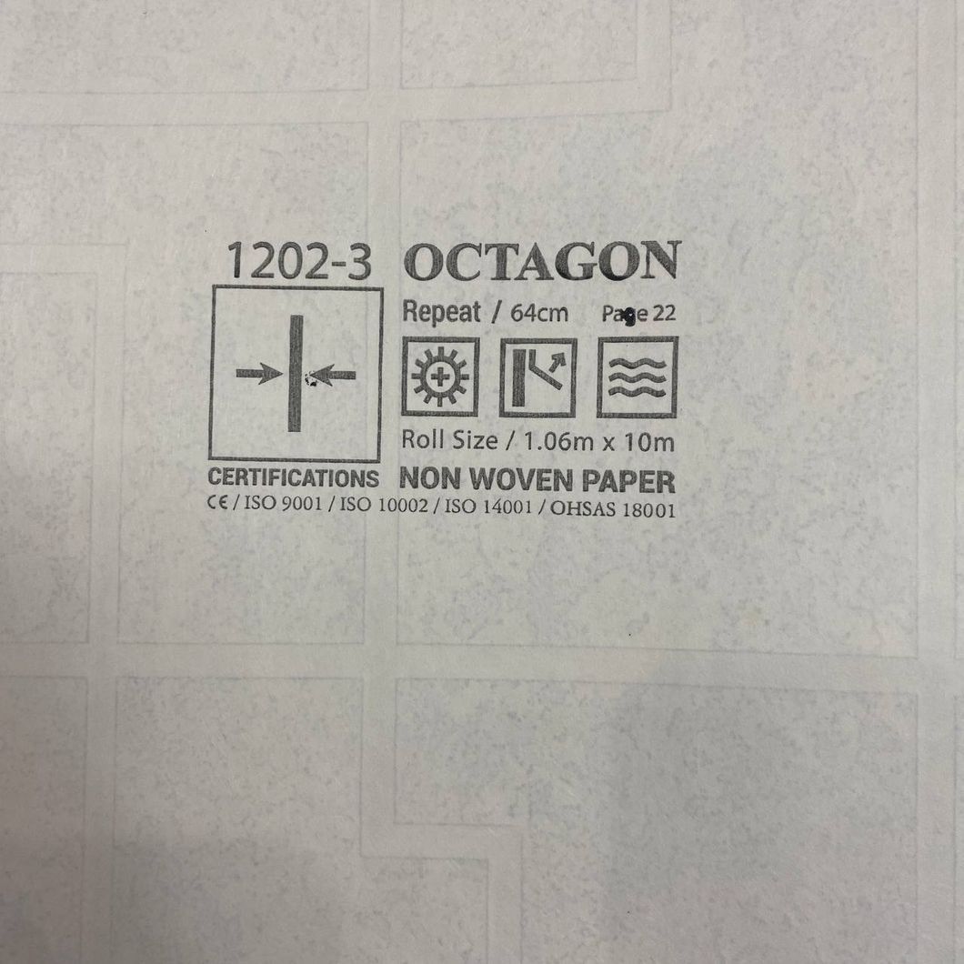 Шпалери вінілові на флізеліновій основі Octagon AdaWall сірий 1,06 х 10,05м (1202-3)