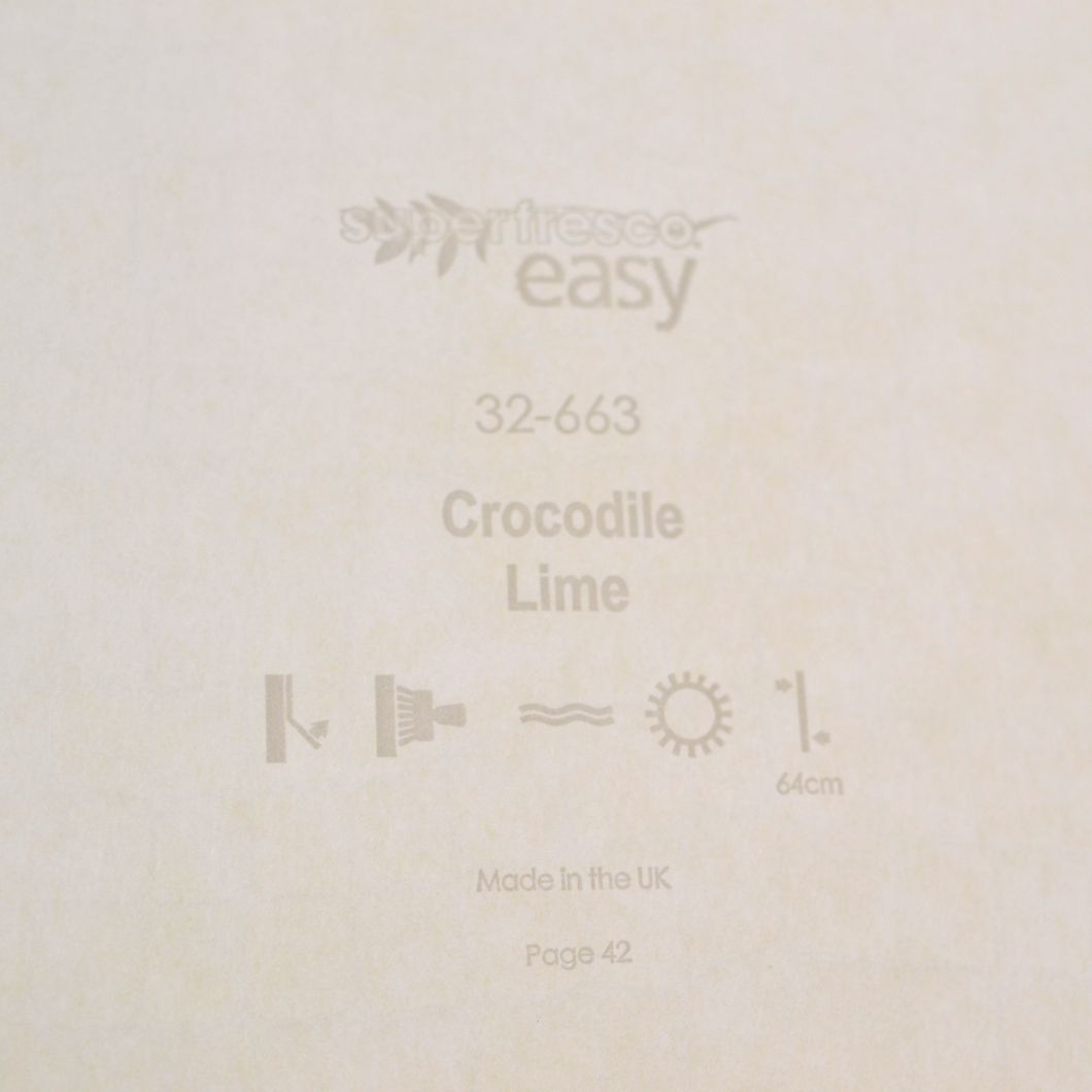 Шпалери вінілові на флізелиновій основі Superfresco Easy Crocodile Lime салатовий 0,53х10,05 (32-663)