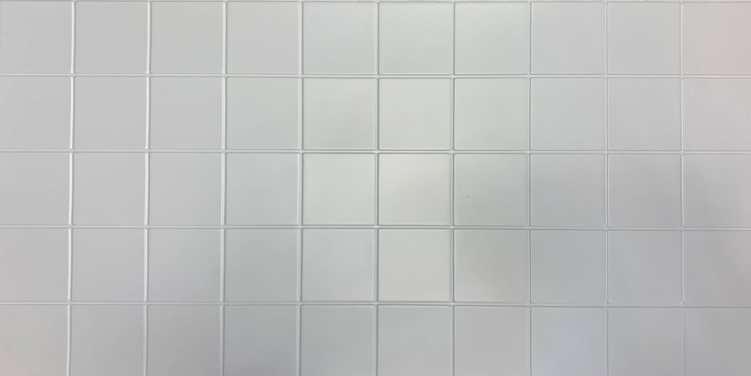 Панель стінова декоративна пластикова мозаїка ПВХ "Промо біла" 954 мм х 478 мм (549пб), Білий, Білий