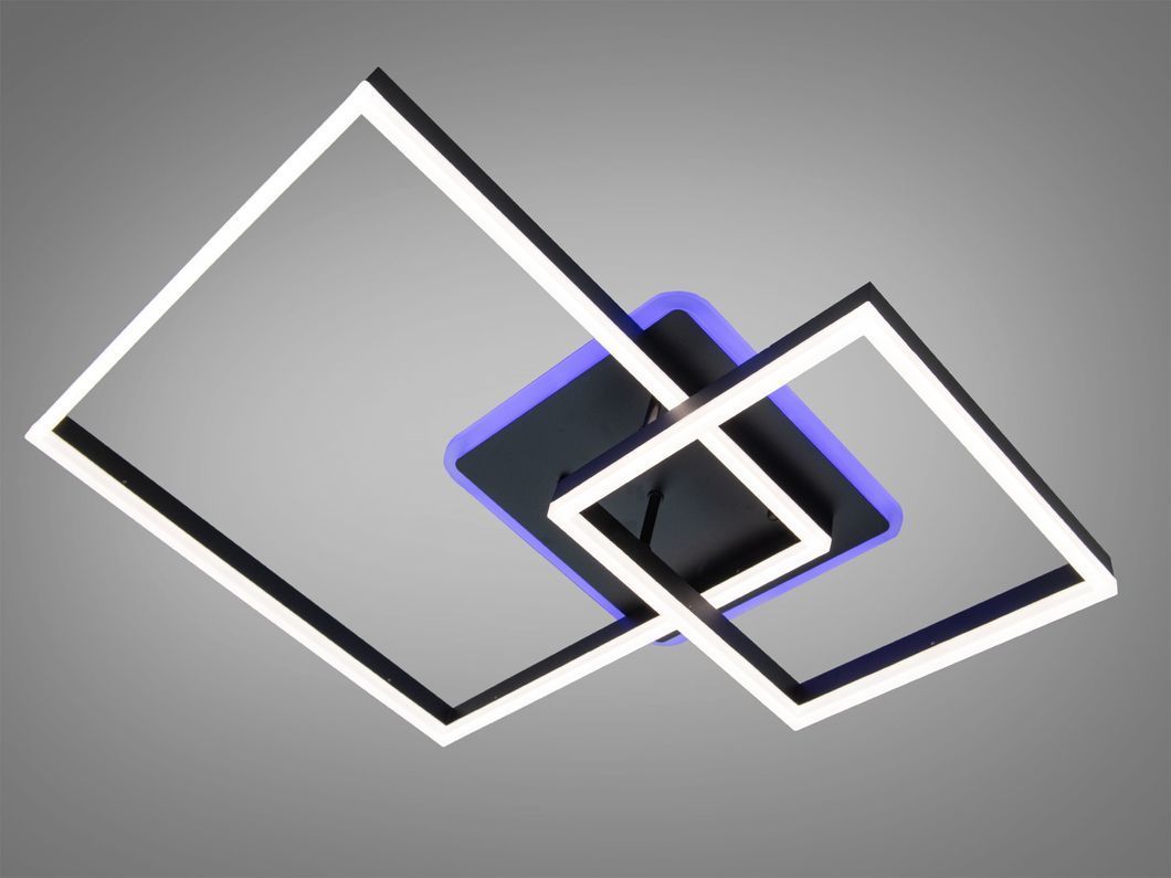 Потолочная LED люстра черная 84W диммер пульт