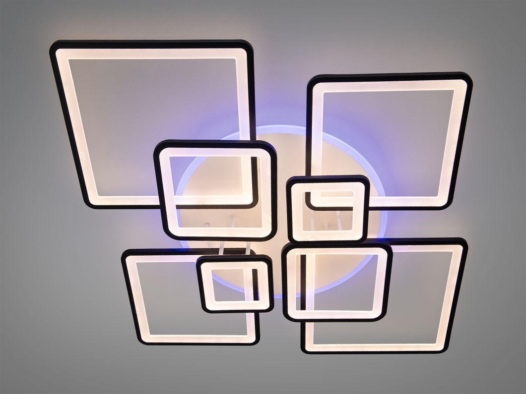 Сучасна LED люстра з пультом, диммером та підсвіткою, 225W