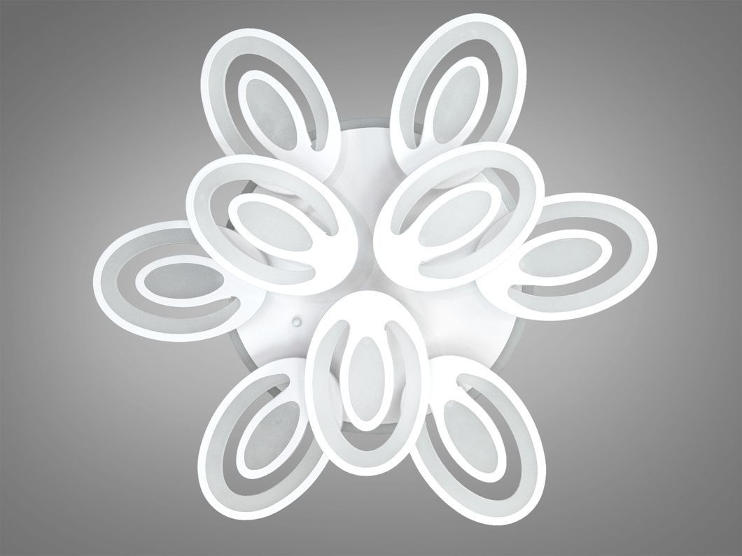 Стельова LED люстра біла 176 Вт 9 кілець пульт димер