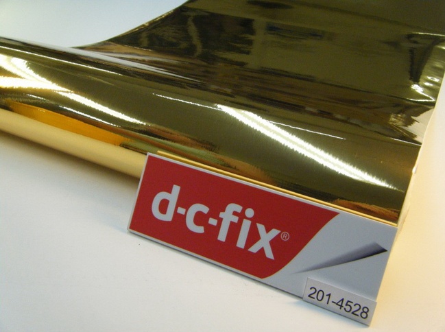 Самоклейка декоративна металізована D-C-Fix Жовте золото 0,45 х 15м (201 - 4528), Золотий, Золотий