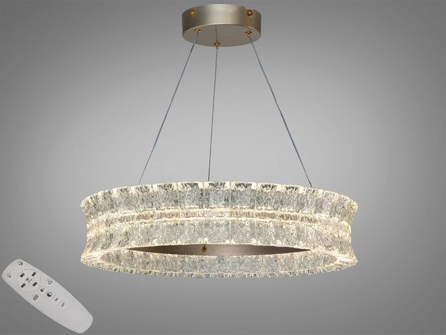 Підвісна люстра LED Diasha шампань 3 кільця 170Вт пульт