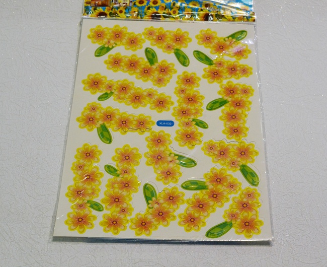 Наклейка декоративная Цветочки желтые (4289 - 032)