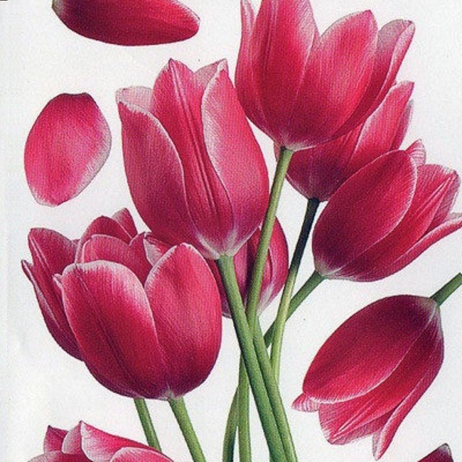 Наклейка декоративна Артдекор №1 Квіти тюльпани (395-1)