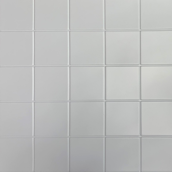 Панель стеновая декоративная пластиковая мозаика ПВХ "Промо белая" 954 мм х 478 мм (549пб), Белый, Белый