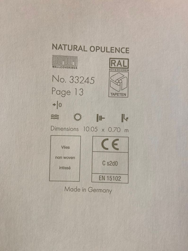 Обои виниловые на флизелиновой основе Marburg Natural Opulence серый 0,70 х 10,05м (33245)
