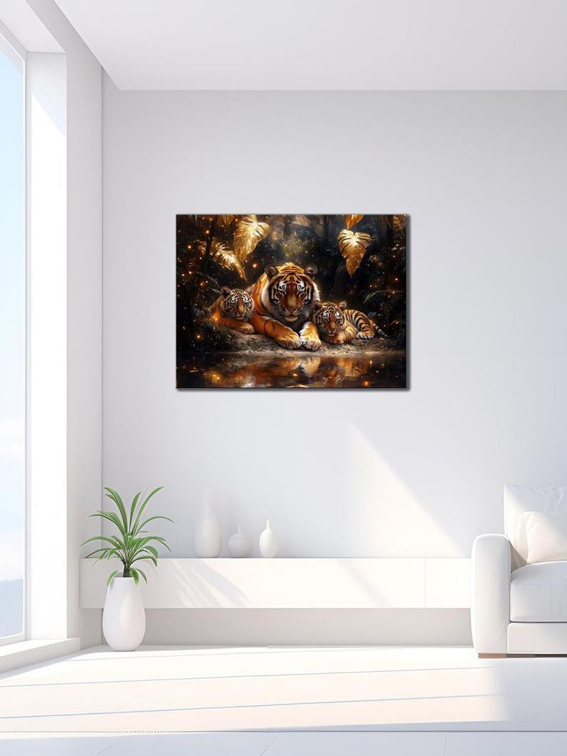 Картина на холсті МАKO " Родина тигрів " 50x70 см MK10549_5070