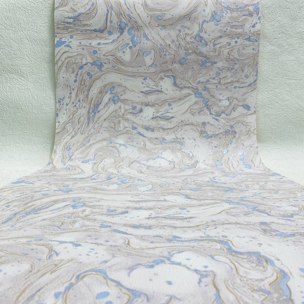 Шпалери паперові Слов'янські шпалери сіро-блакитні Colorit В227 Лімпопо 0,53 х 10,05м (6451-01)