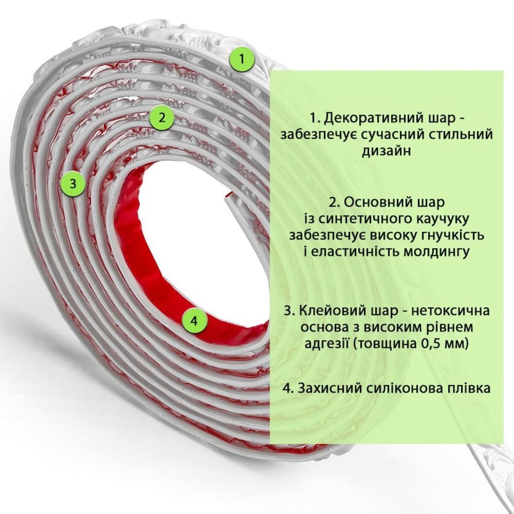 Молдинг 4950х20х7 мм Білий SW-00002677, Білий4