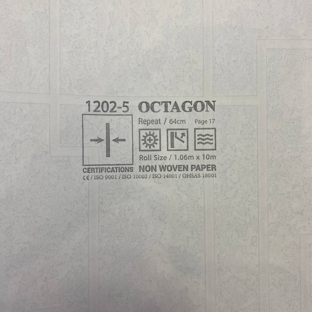 Шпалери вінілові на флізеліновій основі Octagon AdaWall темно-сірий 1,06 х 10,05м (1202-5)