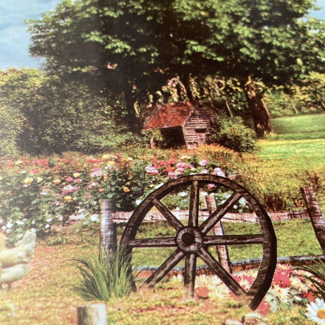 Клеенка на стол ПВХ на основе Петухи и курочки зелёный 1,4 х 1м (100-143), Зелёный, Зелёный