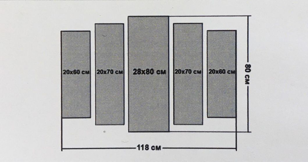 Картина модульная 5 частей Вид на город 80 х 120 см (8398-Q-029)