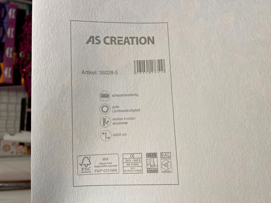 Обои виниловые на флизелиновой основе AS Creation Cuba бирюзовый 0,53 х 10,05м (38028-5)
