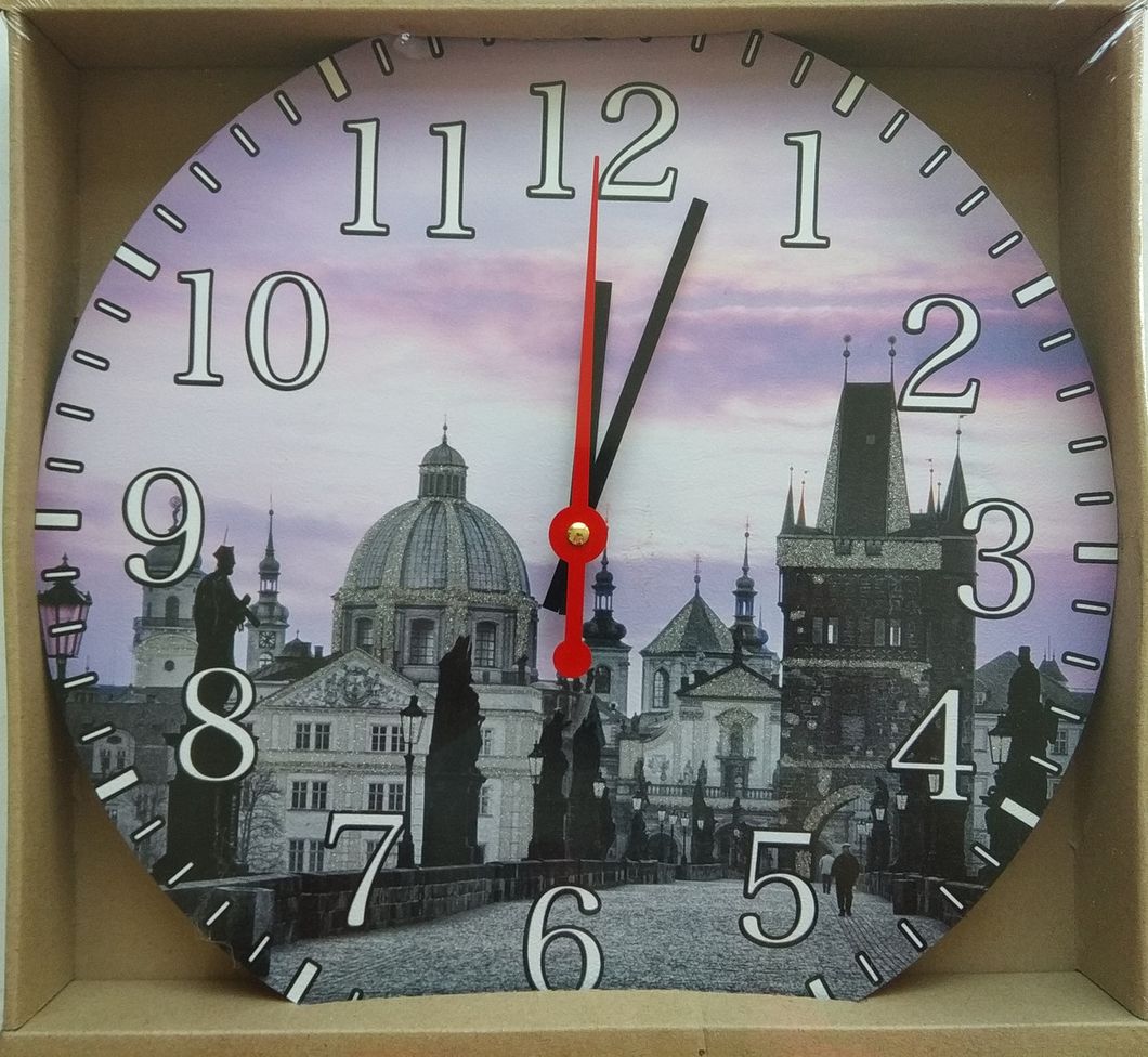 Годинник-картина без скла Місто 33 см (3786 - 71)