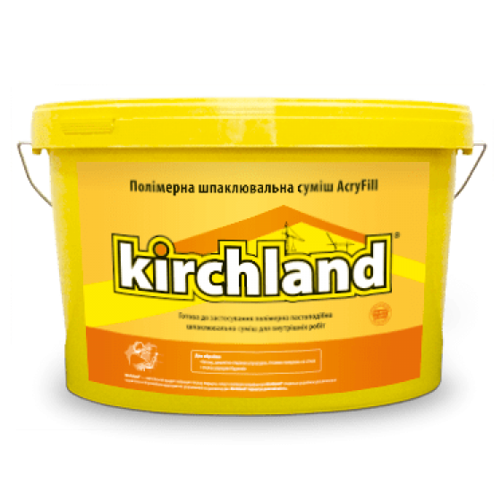 Шпаклівка полімерна шпаклювальна суміш Kirchland 1,5кг (526999), Білий, Білий