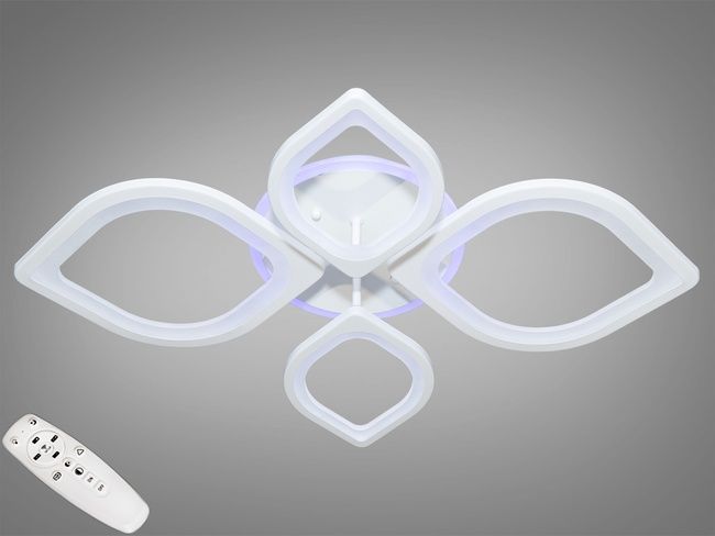 Стельова LED-люстра з диммером та підсвічуванням, 105W