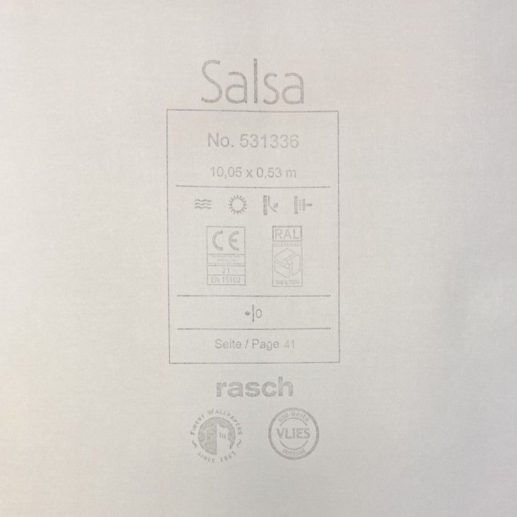 Шпалери вінілові на флізеліновій основі Сірі Salsa 0,53 х 10,05м (531336)