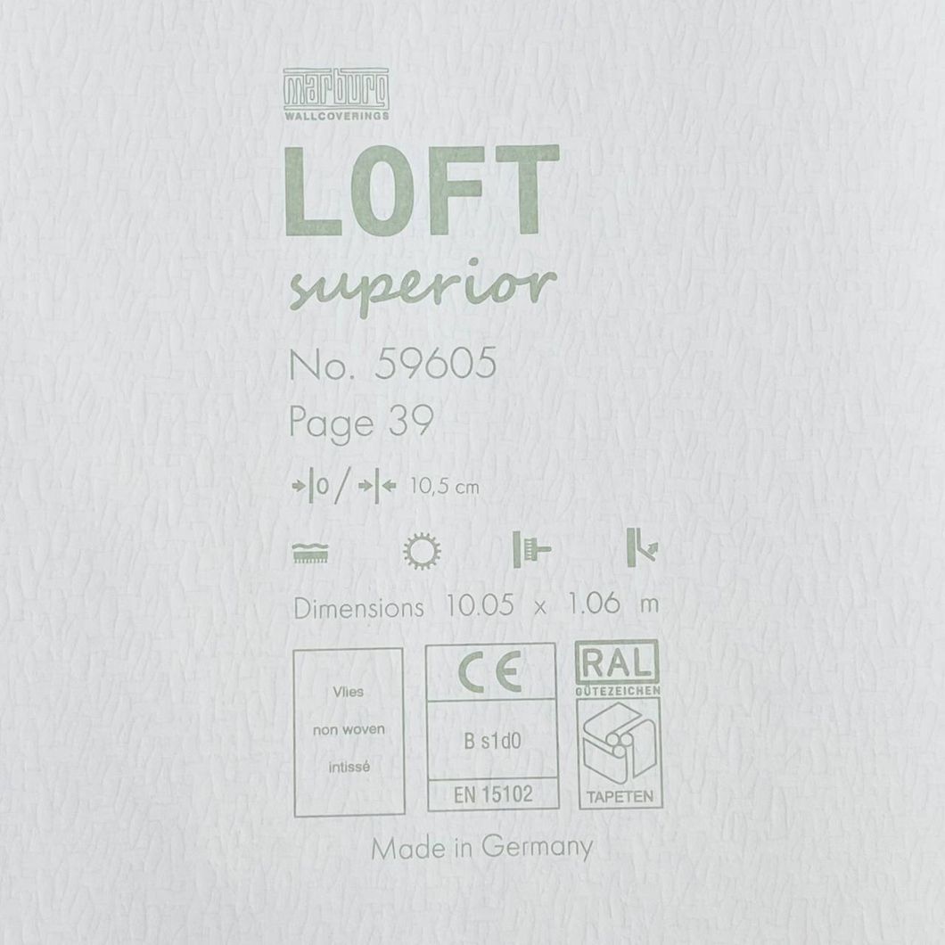 Обои виниловые на флизелиновой основе Marburg Loft Superior серо-бежевый 1,06 х 10,05м (59605)