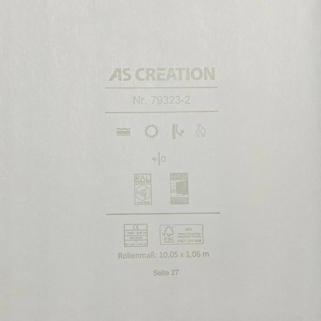 Шпалери вінілові на флізеліновій основі AS Creation Grand Aura (рейка) сірий 1,06 х 10,05м (79323-2)