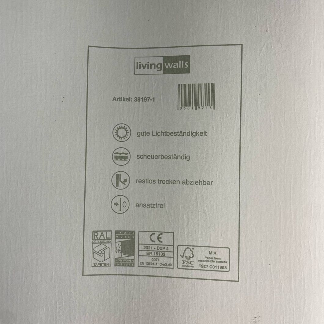 Шпалери вінілові на флізеліновій основі бежеві AS Creation Titanium 3 0,53 х 10,05м (38197-1)