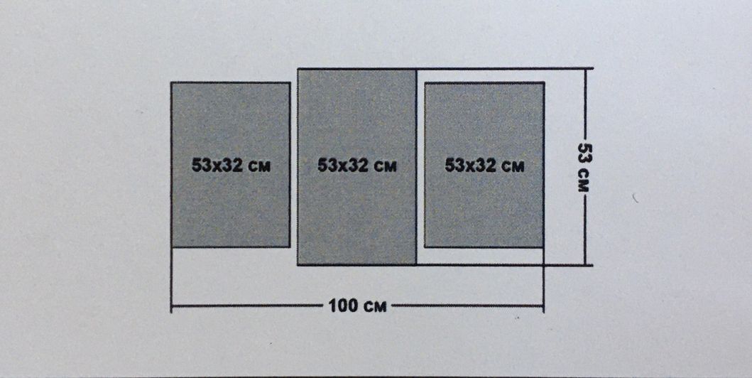 Картина модульна 3 частини Маки в полі 70 х 110 см (8304-16)