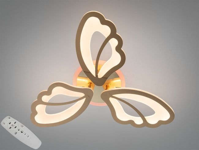 Стельова люстра LED біла 50Вт пульт 3 модулі