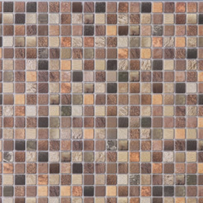 Панель стеновая декоративная пластиковая мозаика ПВХ "Античность Коричневая" 944 мм х 488 мм (101), Коричневый, Коричневый