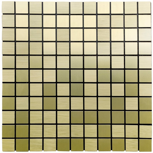 Самоклеящаяся алюминиевая плитка зеленое золото мозаика 300Х300Х3ММ (1168), Зелёный, Зелёный