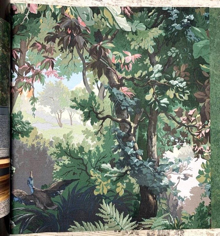 Шпалери вінілові на флізеліновій основі AS Creation History Of Art зелений 0,53 х 10,05м (37652-1)