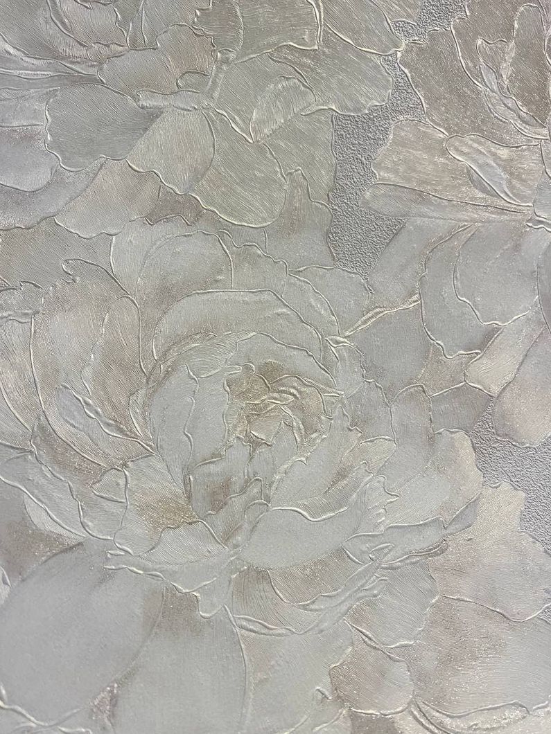 Шпалери вінілові на флізеліновій основі Vinil Норвуд декор молочний білі 1,06 х 10,05м (1-1240),