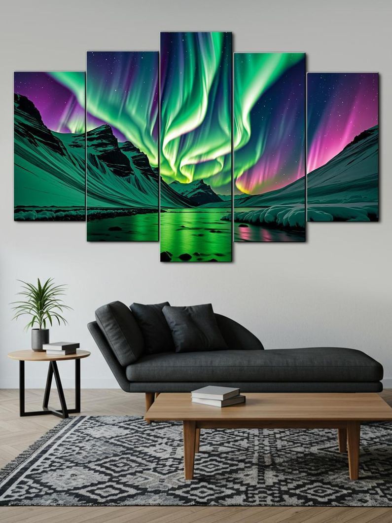 Модульная картина MAKO "Сияние ледовых вершин" 80x125 см MK50503