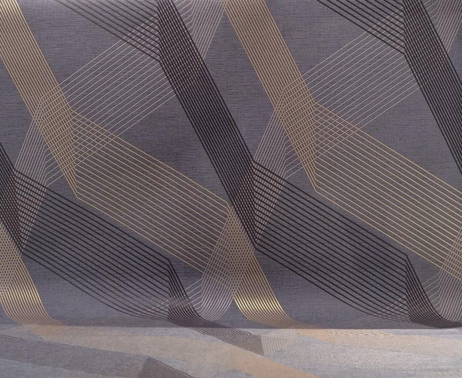 Шпалери вінілові на флізеліновій основі Vinil Wallpaper Factory ТФШ Межі Декор темно-сірі 1,06 х 10,05м (6-1431)